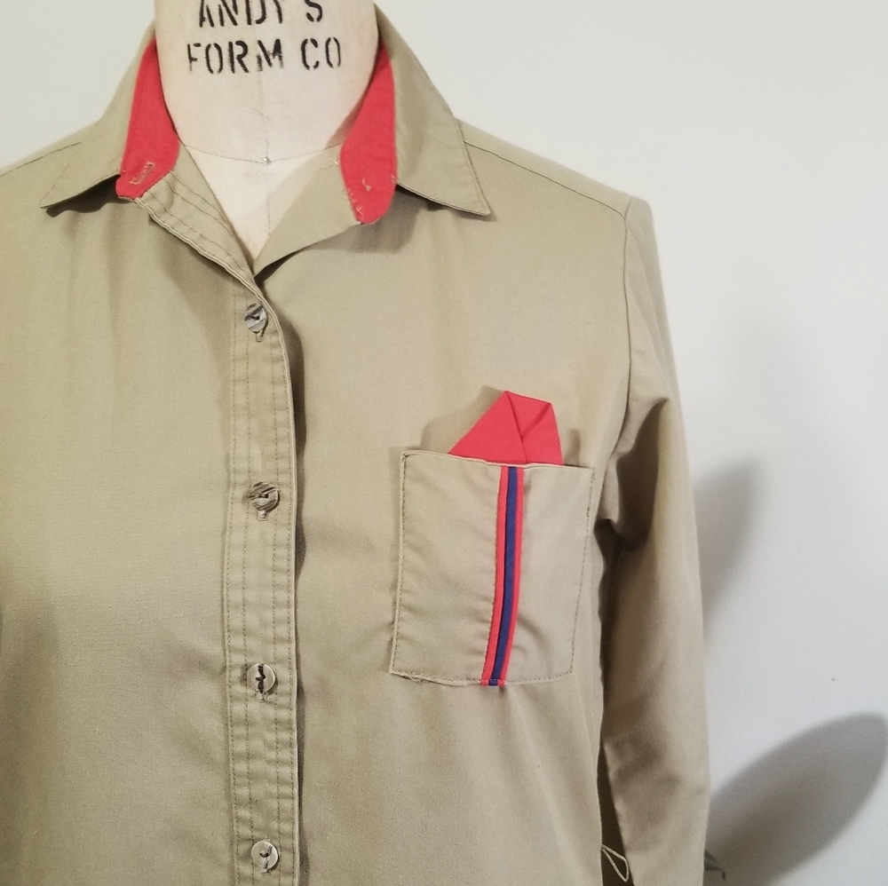 Khaki shirt dress